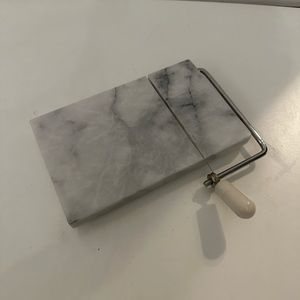 Marble Cheese Slicer with White Handle - Classic Kitchen Tool